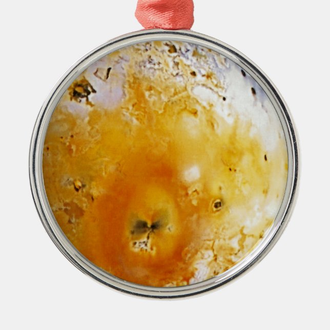 Jupiter's Moon Io Metal Tree Decoration (Front)