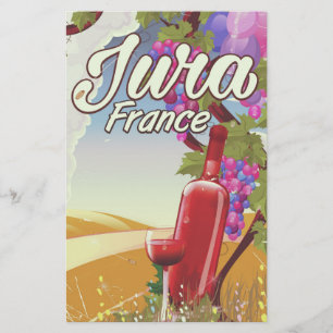 Jura France vineyard travel poster Stationery