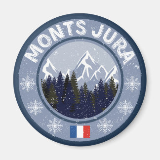 Jura Ski Resort Mountains Magnet
