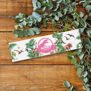 Jurassic Birthday Water Bottle Label