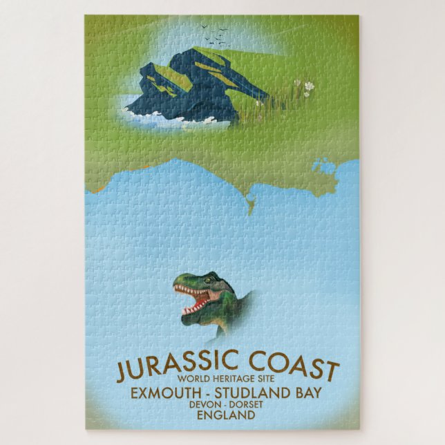 Jurassic Coast England South Coast Travel poster Jigsaw Puzzle (Vertical)