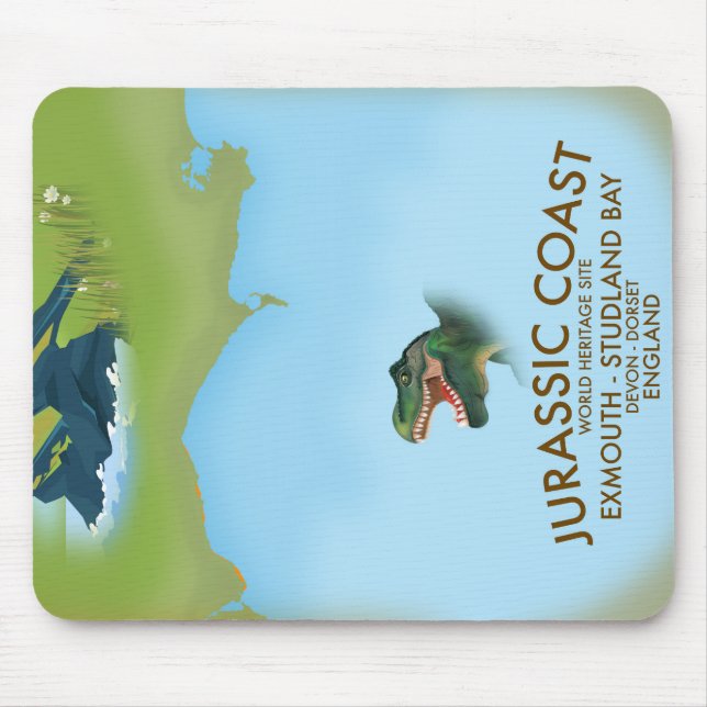 Jurassic Coast England South Coast Travel poster Mouse Pad (Front)