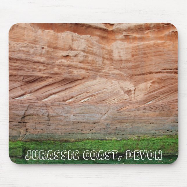 Jurassic Coast red rocks, Devon, England Mouse Pad (Front)