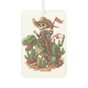 Jurassic Cowboy Skull � Funny Dino Rodeo Car Air Freshener
