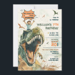 Jurassic Dino Ride 2 Birthday Party  Invitation<br><div class="desc">Introducing our Jurassic Dino Ride 2 Birthday Invitation, available as printed version and also ready for instant download in a printable format. This invitation transports you to the Jurassic world, where dinosaurs and pterodactyls roam freely. Capturing the essence of adventure and excitement, our invitation features a brave young explorer fearlessly...</div>