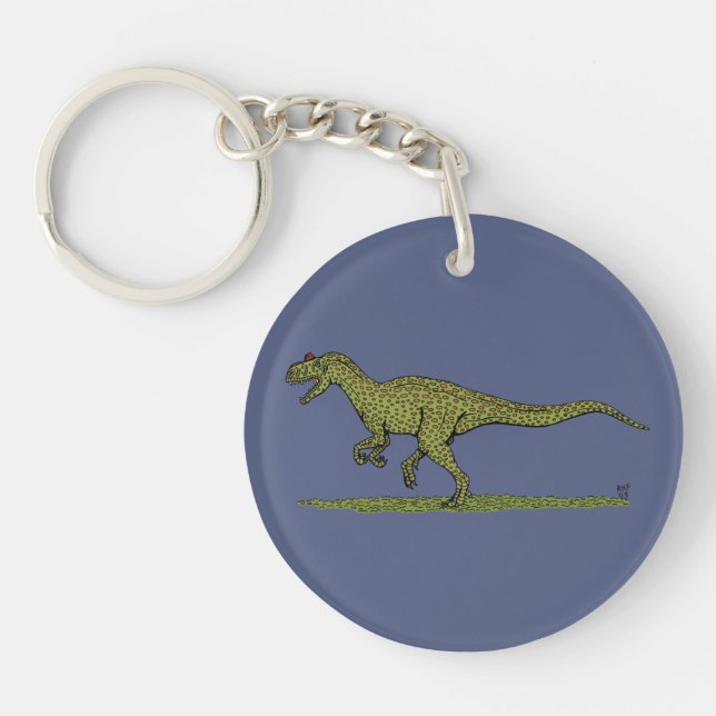Jurassic Dinosaur Allosaurus Key Ring (Front)