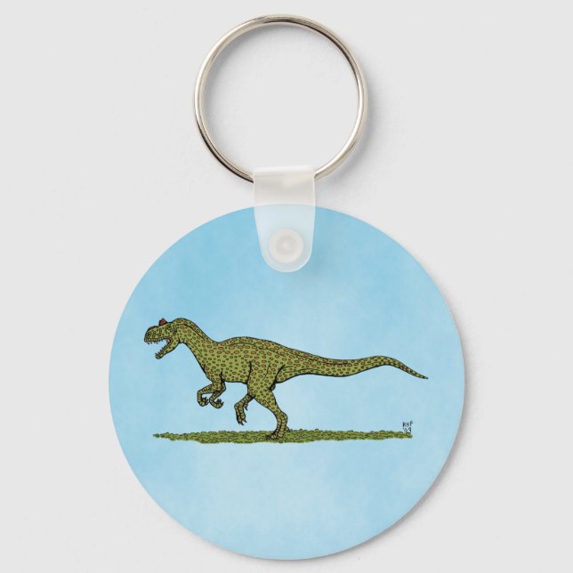 Jurassic Dinosaur Allosaurus Key Ring (Front)
