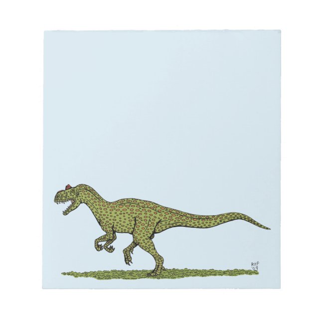Jurassic Dinosaur Allosaurus Notepad (Front)