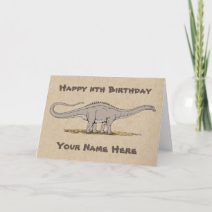 Jurassic Dinosaur Apatosaurus Birthday Card