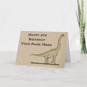 Jurassic Dinosaur Brachiosaurus Birthday Card