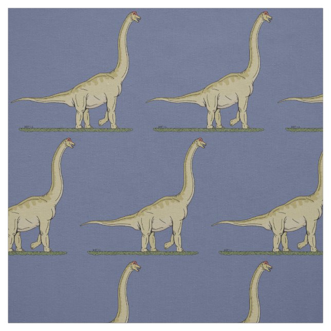 Jurassic Dinosaur Brachiosaurus Fabric (Swatch)