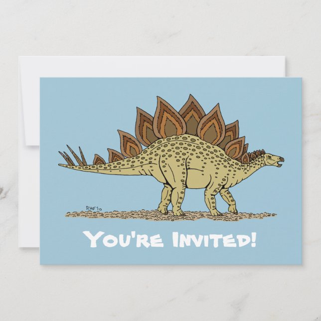 Jurassic Dinosaur Stegosaurus Invitation (Front)