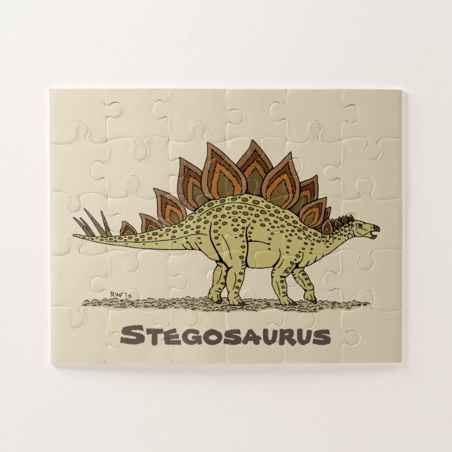Jurassic Dinosaur Stegosaurus Jigsaw Puzzle (Horizontal)