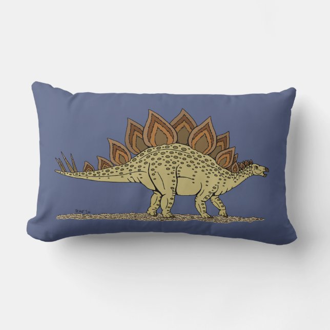 Jurassic Dinosaur Stegosaurus Lumbar Cushion (Front)