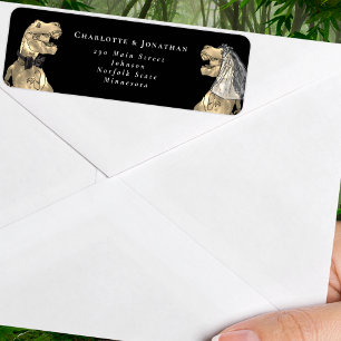 Jurassic Dinosaur Wedding Return Address Label