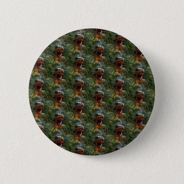 jurassic dinosaurs 6 cm round badge (Front)