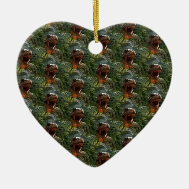 jurassic dinosaurs ceramic tree decoration (Front)