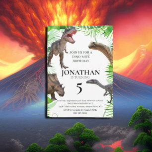 Jurassic Dinosaurs jungle Invitation