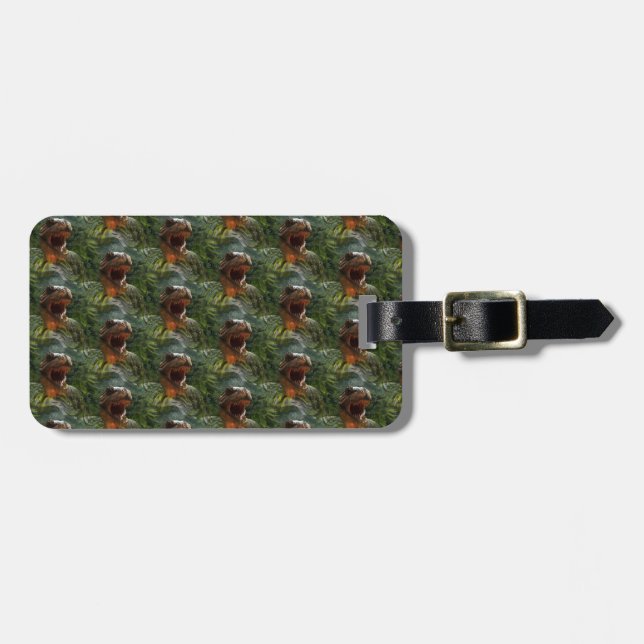 jurassic dinosaurs luggage tag (Front Horizontal)