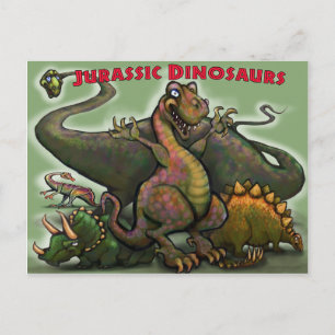 Jurassic Dinosaurs Postcard