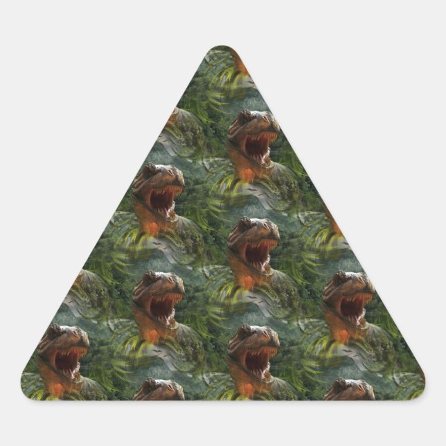 jurassic dinosaurs triangle sticker (Front)
