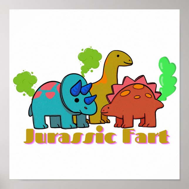 Jurassic Fart Dinosaur  Poster (Front)
