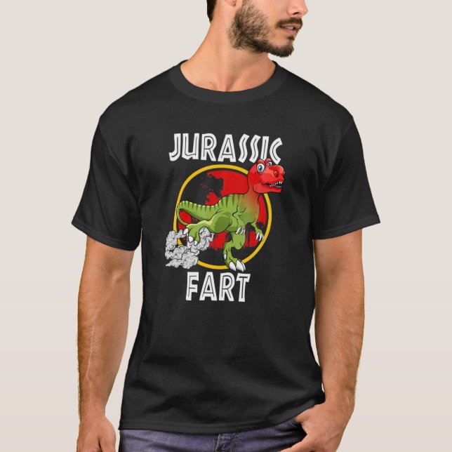 Jurassic Fart - Funny Trex Farting T-Shirt (Front)
