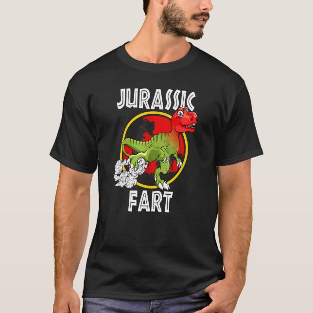 Jurassic Fart Funny Trex Farting T-Shirt (Front)