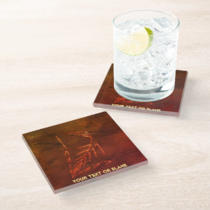 Jurassic Fossil Glass Coaster