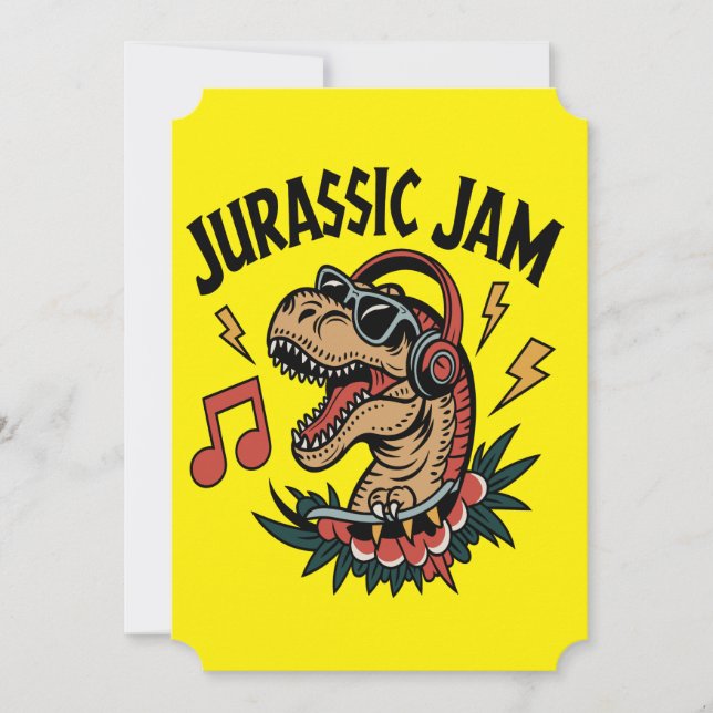 Jurassic Jam Invitation (Front)