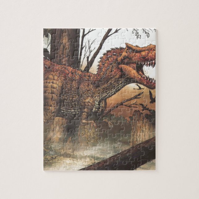 Jurassic Journey: Dinosaur in its Natural Habitat Jigsaw Puzzle (Vertical)