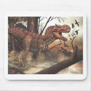 Jurassic Journey: Dinosaur in its Natural Habitat Mouse Pad