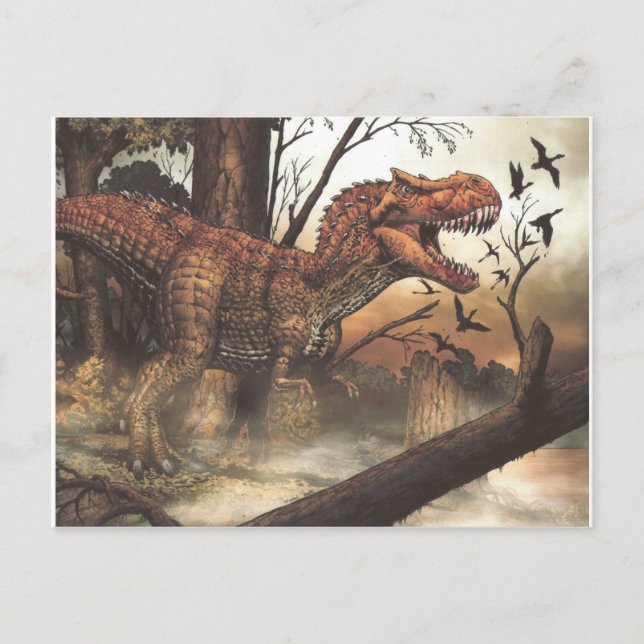 Jurassic Journey: Dinosaur in its Natural Habitat Postcard (Front)