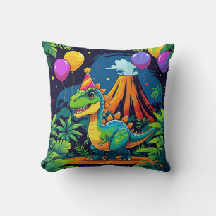 Jurassic Jungle Birthday Pillow