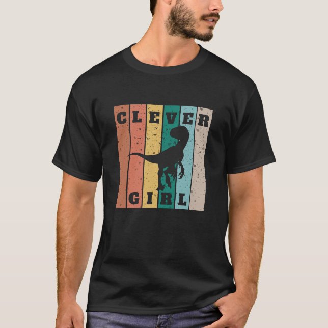 Jurassic Park Clever Girl Velociraptor T-Shirt (Front)