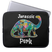 Jurassic Perk Colorful Dinosaur Black