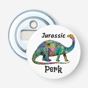 Jurassic Perk Colorful Dinosaur Bright Bottle Opener