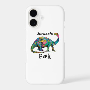 Jurassic Perk Colourful Dinosaur White