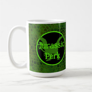 Jurassic Perk Green Dinosaur Hide  Coffee Mug