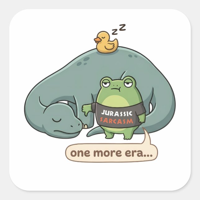 Jurassic Sarcasm Funny Die-Cut Sticker (Front)