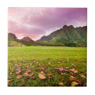 Jurassic Sunset Ceramic Tile