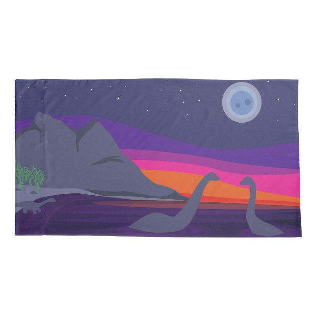 Jurassic Sunset Pillowcase (Back)