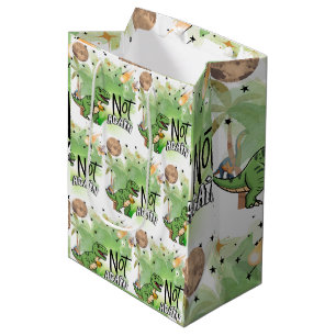 Jurassic-Themed Dinosaurs 'Not Again' Funny Kids Medium Gift Bag