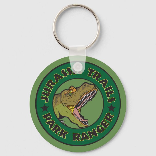 Jurassic Trails Park Ranger Keychain (Front)