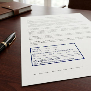 Jurat Notary Public Stamp   Personalise 