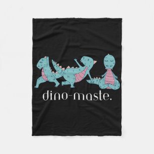 Juric Dinosaur Yoga Dino-maste Zen Vibes Funny  Fleece Blanket