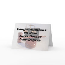 Juris Doctor Law Degree Congratulations Card