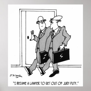 Jury Cartoon 5492 Poster
