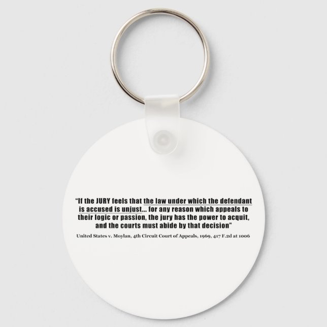 Jury Nullification United States v. Moylan 1969 Key Ring (Front)