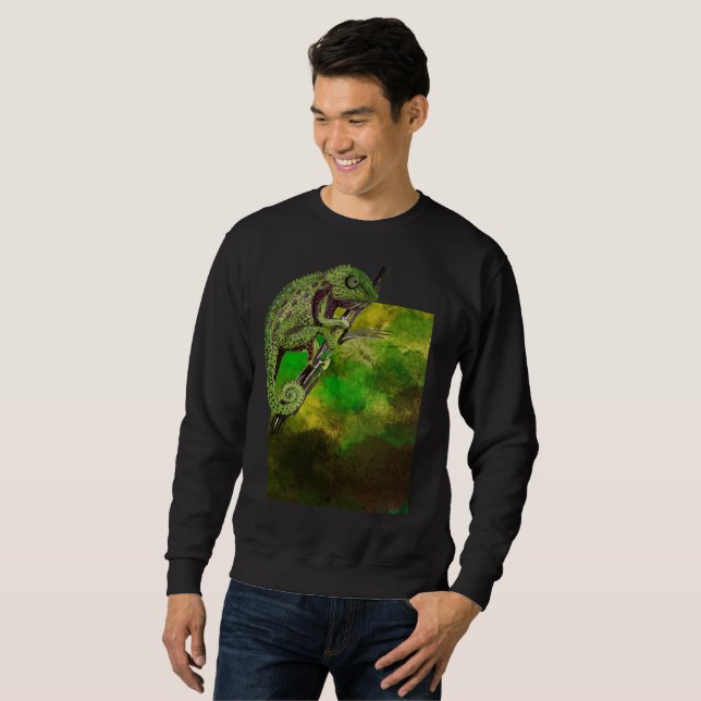 Jus a Boy who loves chameleons Sweatshirt (Front Full)